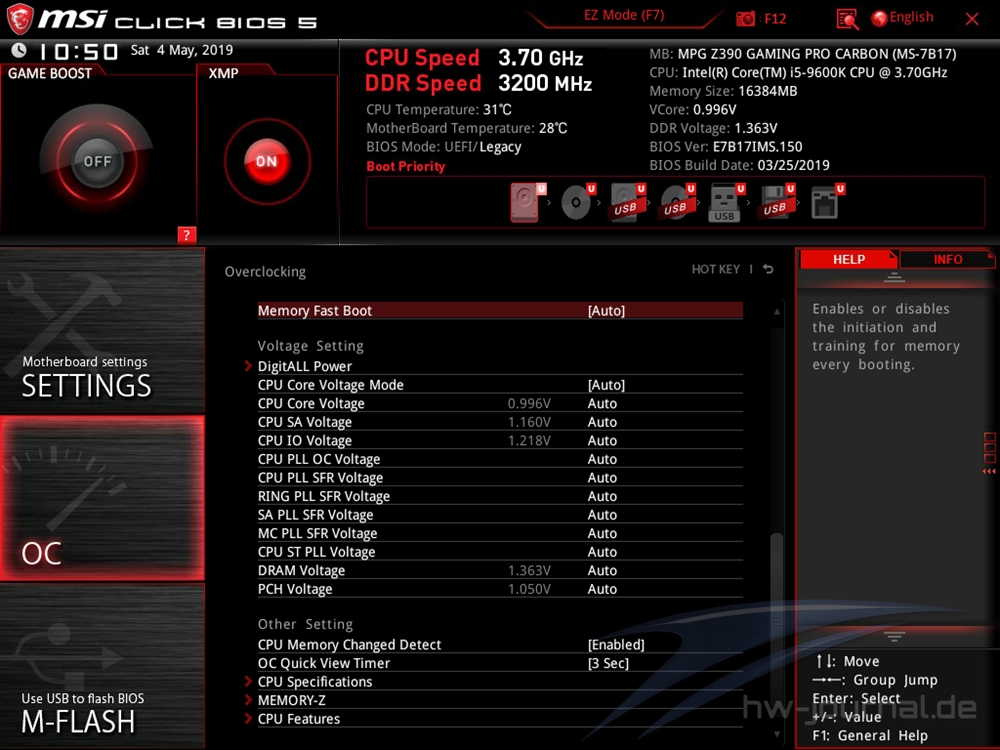 MSI MPG Z390 Gaming Pro Carbon Bios 24