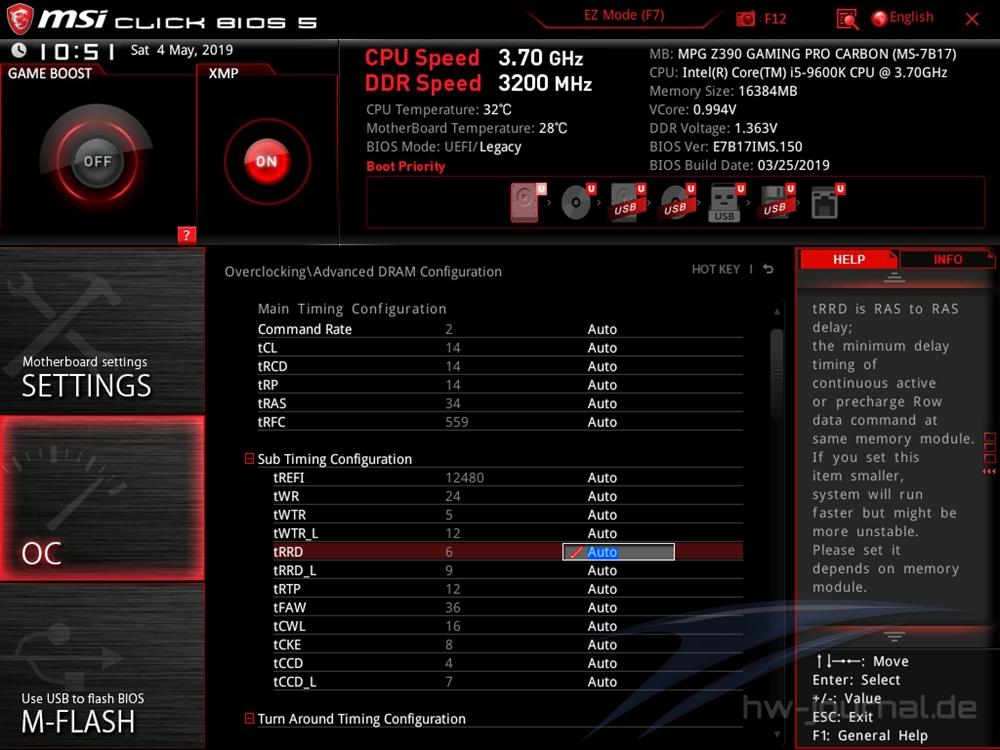 MSI MPG Z390 Gaming Pro Carbon Bios 25