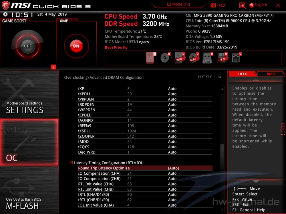 MSI MPG Z390 Gaming Pro Carbon Bios 27