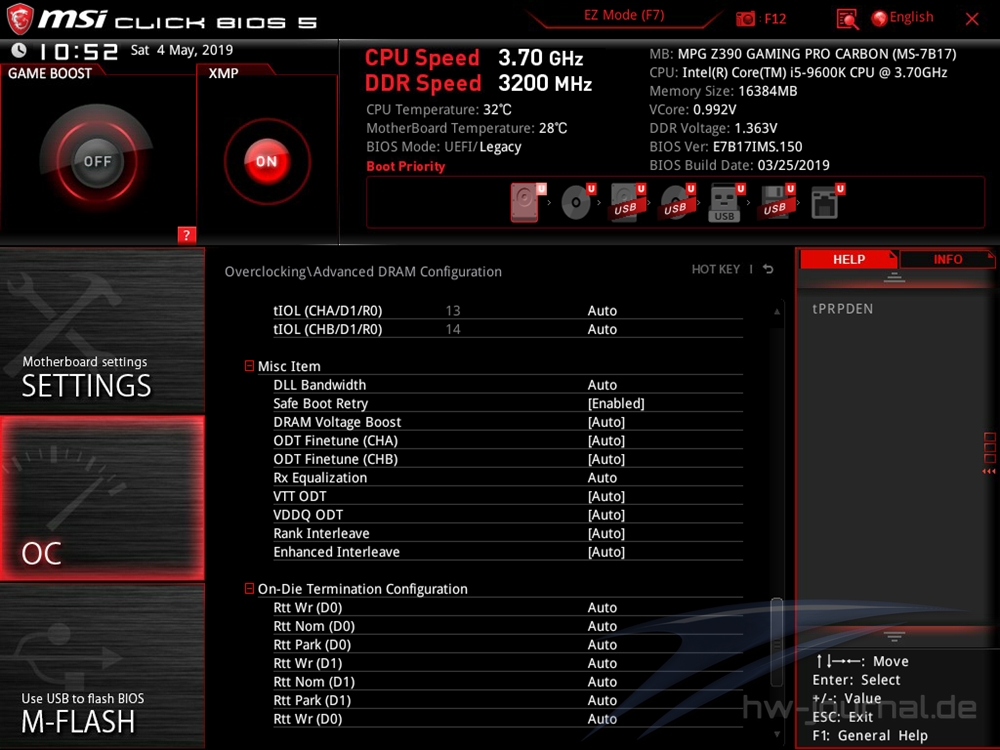 MSI MPG Z390 Gaming Pro Carbon Bios 29