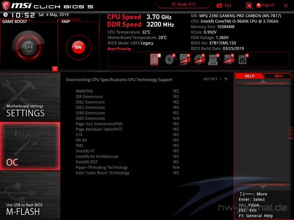 MSI MPG Z390 Gaming Pro Carbon Bios 33