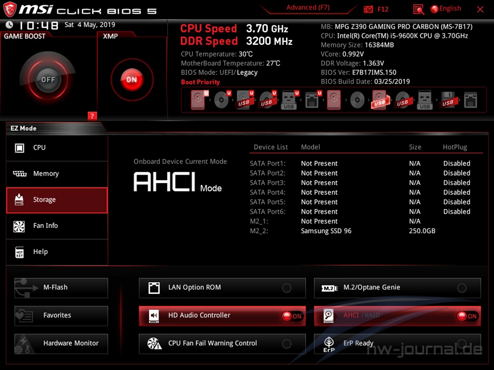 MSI MPG Z390 Gaming Pro Carbon Bios 4