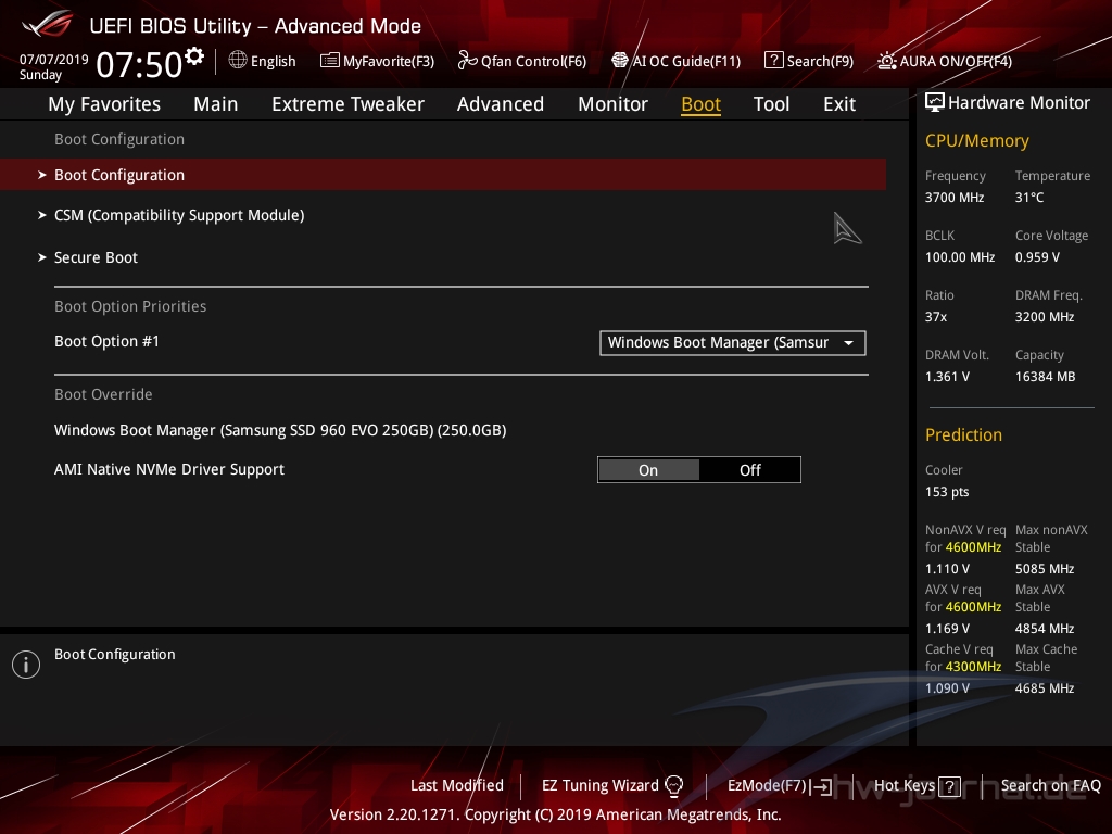 ASUS ROG Maximus XI Gene Bios 65