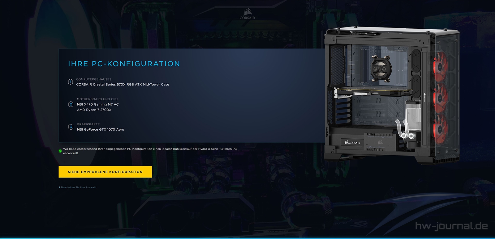 Corsair Custom Cooling Configurator 10