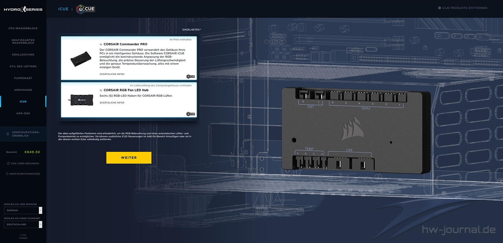 Corsair Custom Cooling Configurator 24