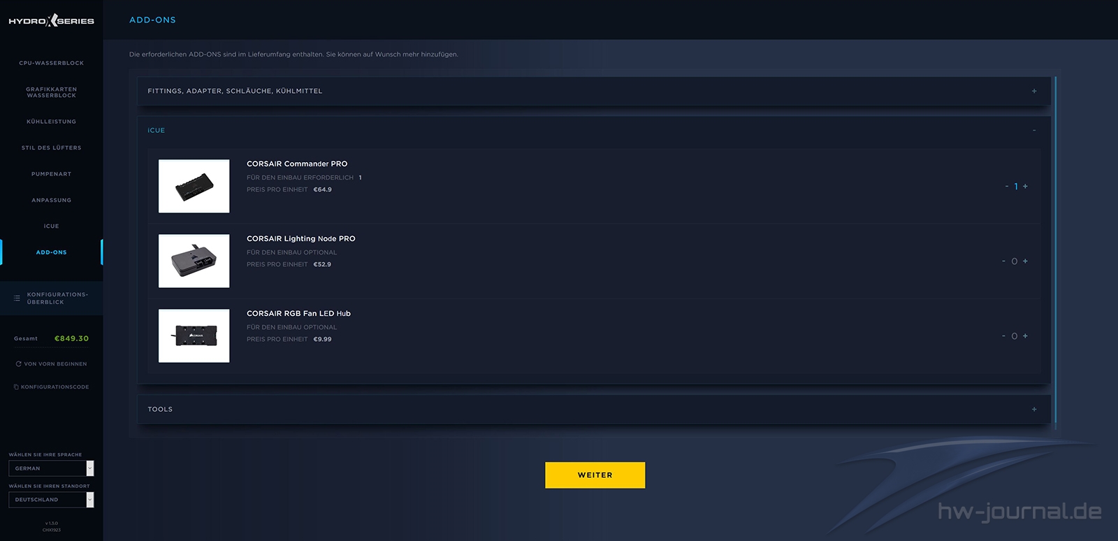 Corsair Custom Cooling Configurator 27