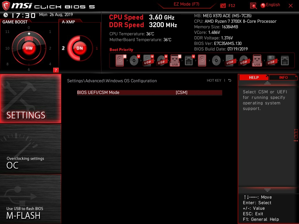 MSI MEG X570 ACE Bios 17