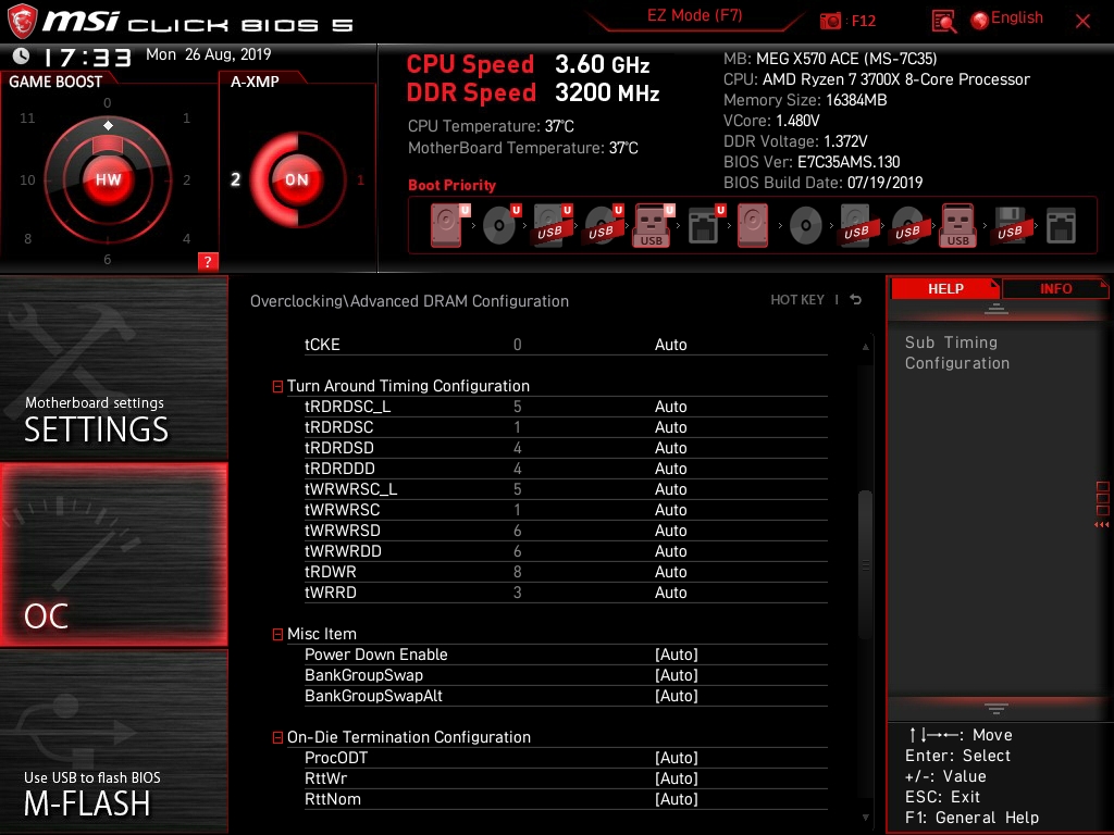 MSI MEG X570 ACE Bios 30