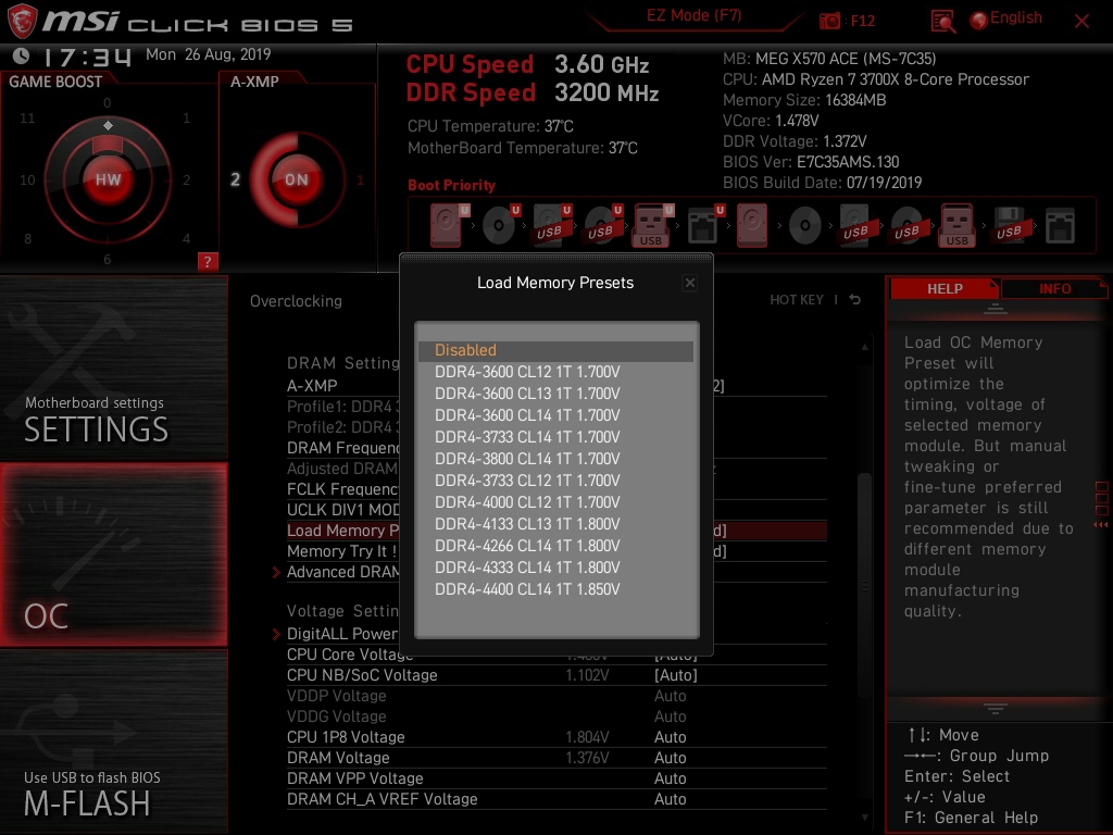 MSI MEG X570 ACE Bios 34