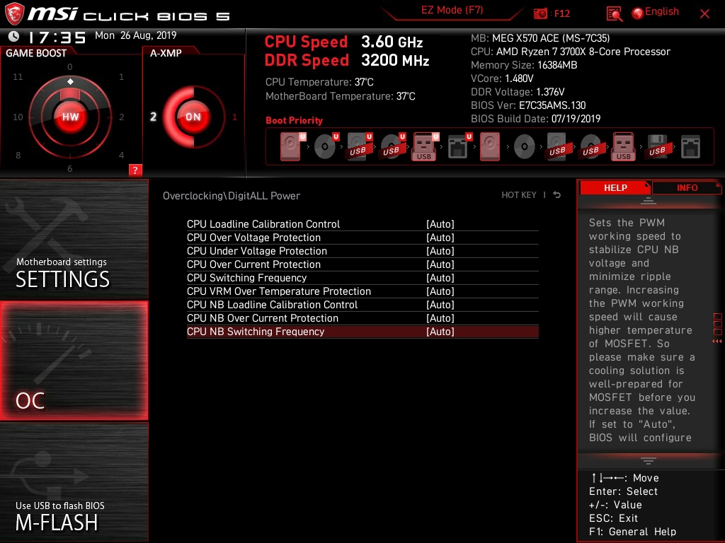 MSI MEG X570 ACE Bios 36