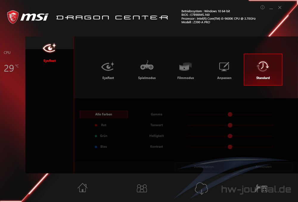 MSI Z390 A Pro Dragon Center 13