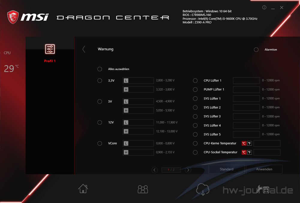 MSI Z390 A Pro Dragon Center 6