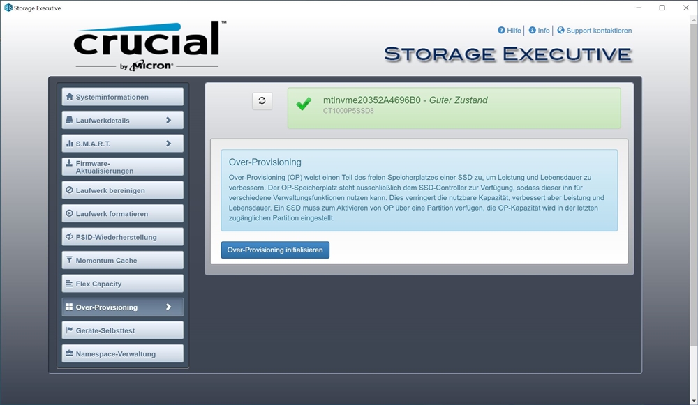 Crucial P5 1TB Storage Executive 7